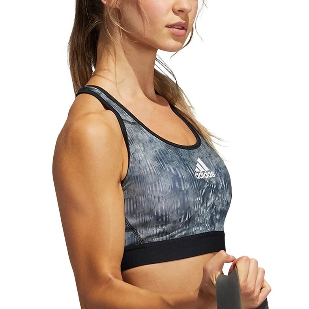 Adidas Womens Racerback Sports Bra Power Mesh Moisture Wick Black XSmall NWT